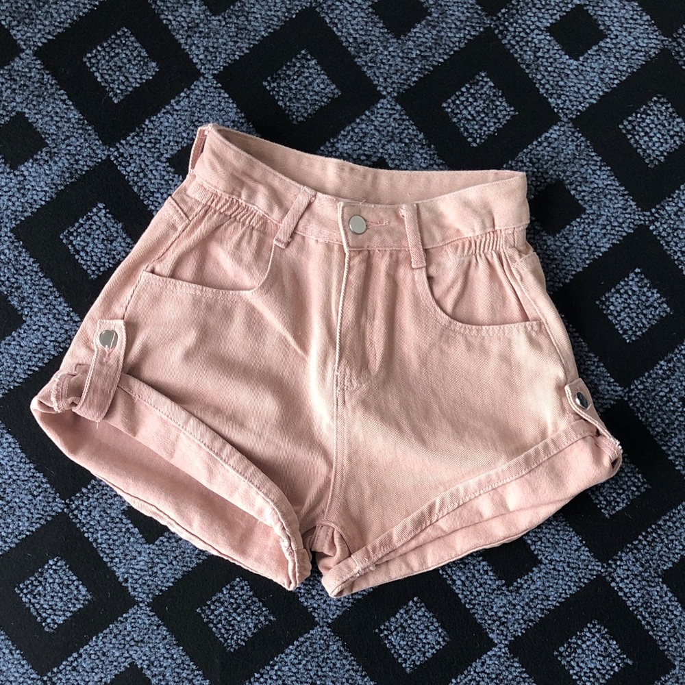 High-Waist Pink Women's Shorts